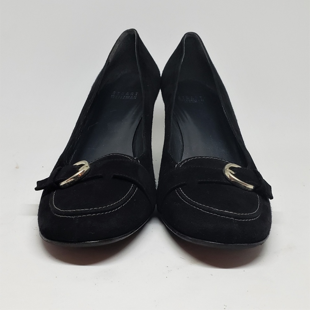 STUART WEITZMAN Suede Kitten heel Buckle Pump 8.5 - Picture 4 of 8